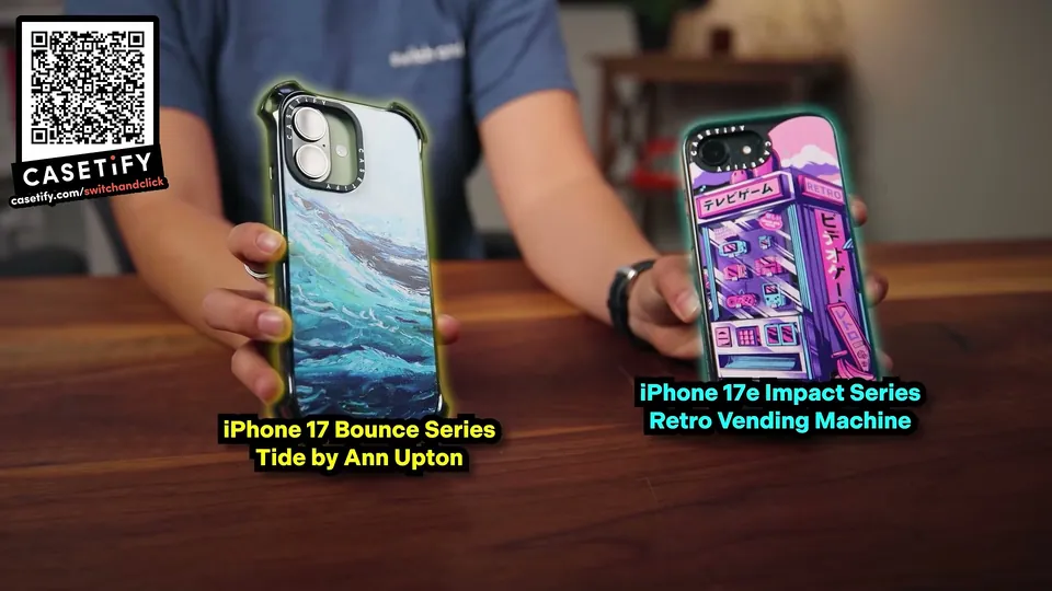 Switch and Click for Casetify, a still from the sponsored video on phone cases